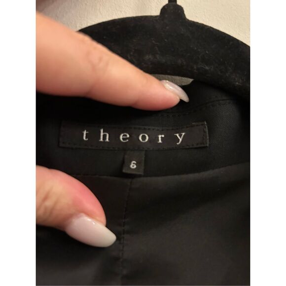 Theory Gabe Blazer sz 6 Stretch Wool single button minimalist career tailor - Picture 4 of 11